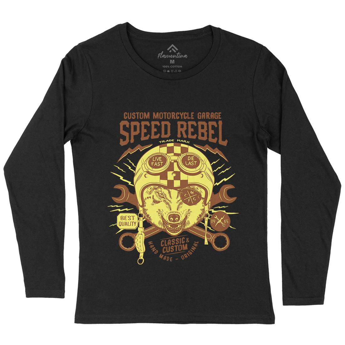 Speed Rebel Womens Long Sleeve T-Shirt Motorcycles A998