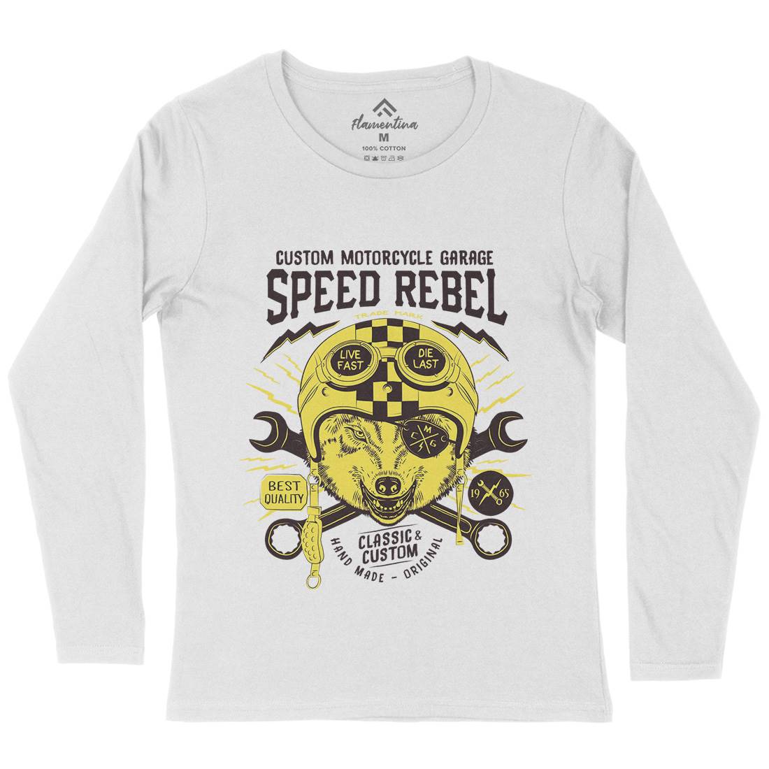 Speed Rebel Womens Long Sleeve T-Shirt Motorcycles A998
