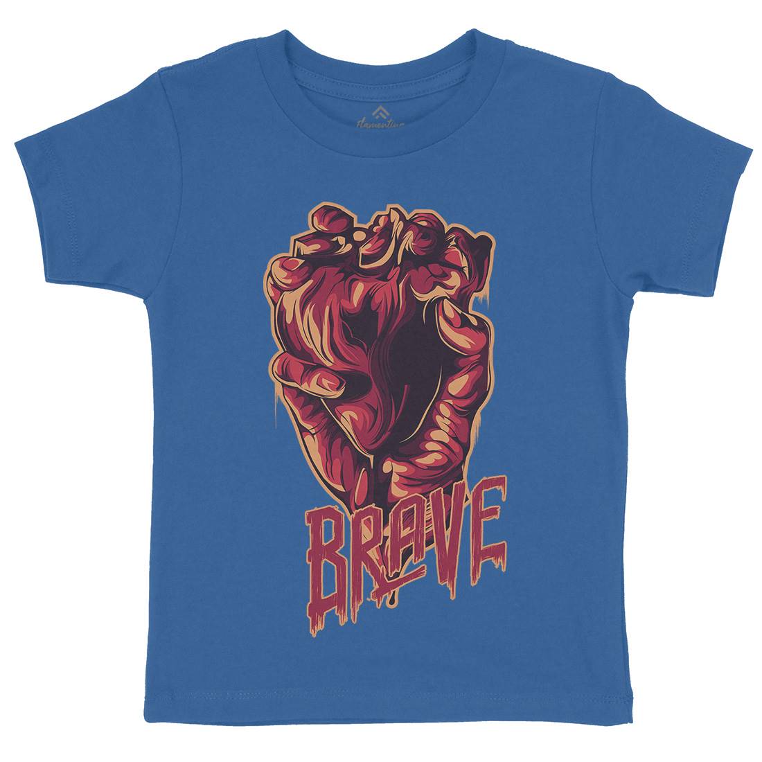 Heart Brave Kids Organic Crew Neck T-Shirt Quotes B000