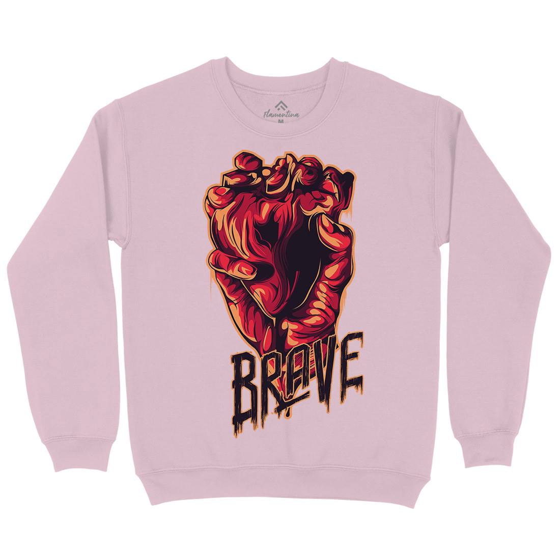 Heart Brave Kids Crew Neck Sweatshirt Quotes B000