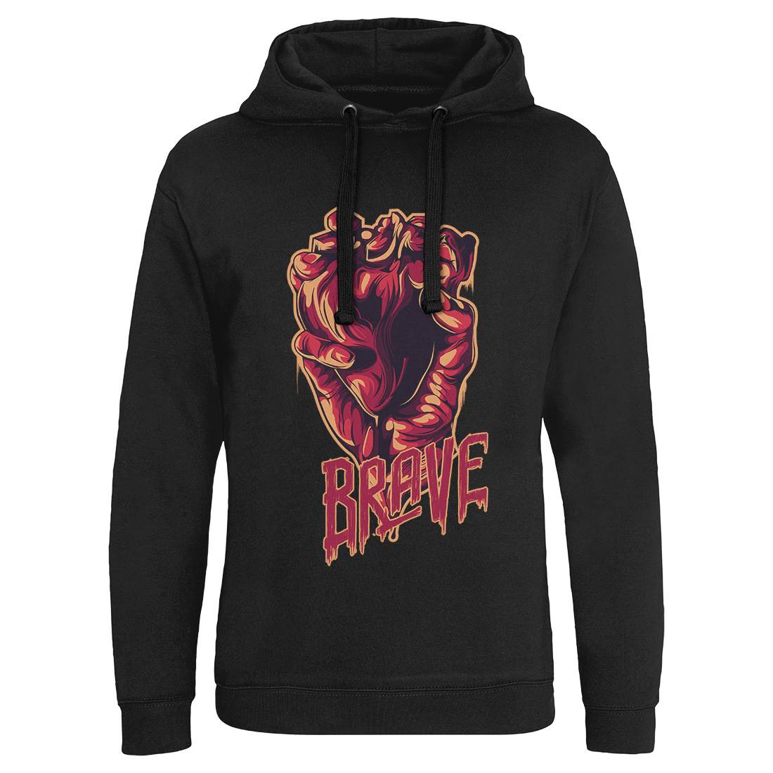 Heart Brave Mens Hoodie Without Pocket Quotes B000