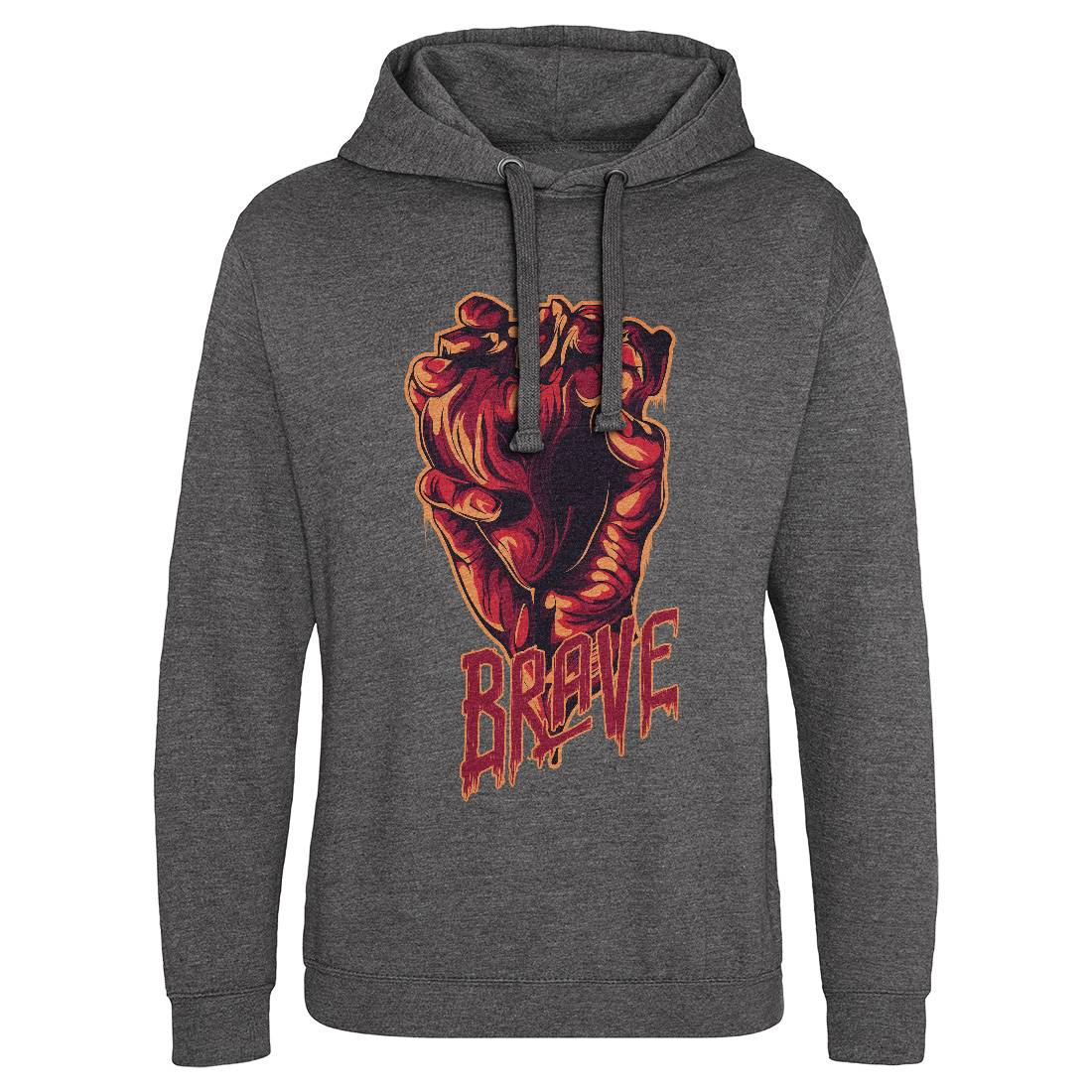 Heart Brave Mens Hoodie Without Pocket Quotes B000