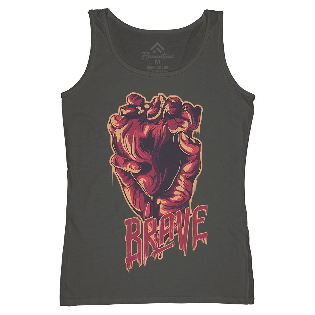 Heart Brave Womens Organic Tank Top Vest Quotes B000