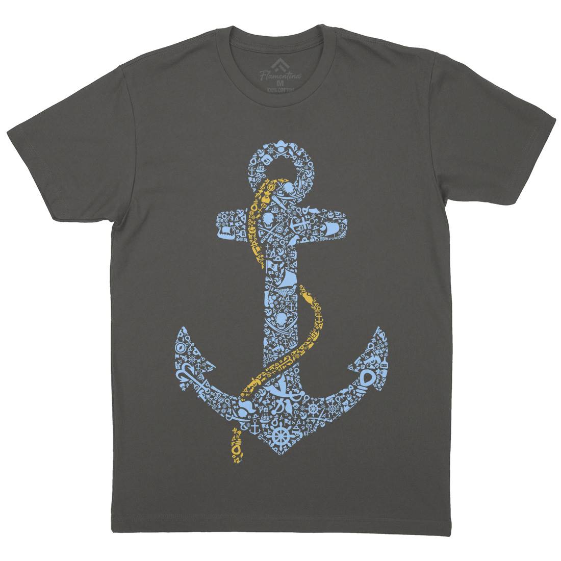 Anchor Mens Crew Neck T-Shirt Navy B001