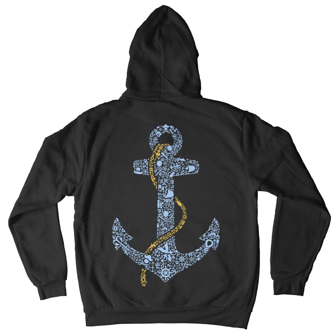 Anchor Mens Hoodie With Pocket Navy B001