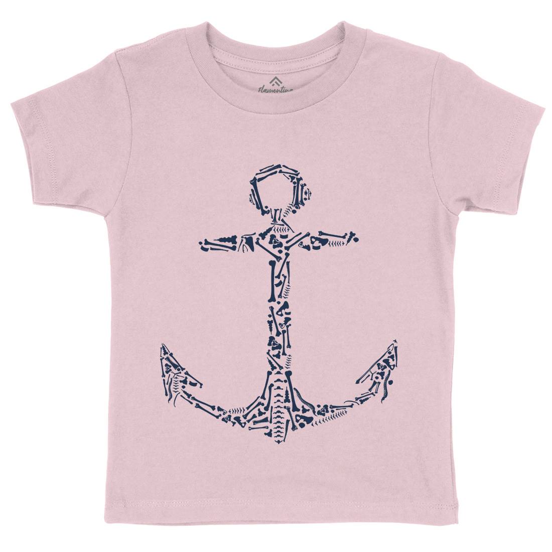 Anchor Bones Kids Organic Crew Neck T-Shirt Navy B002
