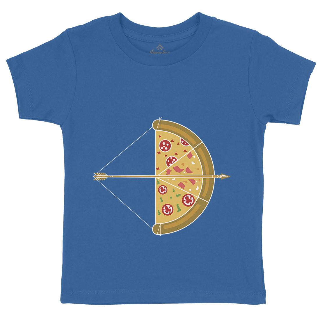 Arrow Pizza Kids Crew Neck T-Shirt Food B003