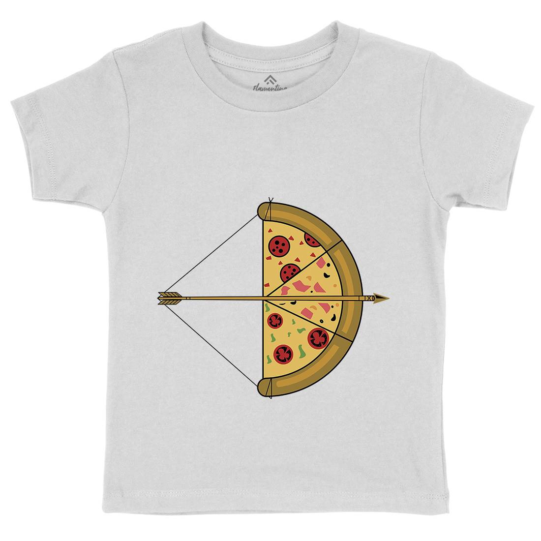 Arrow Pizza Kids Crew Neck T-Shirt Food B003
