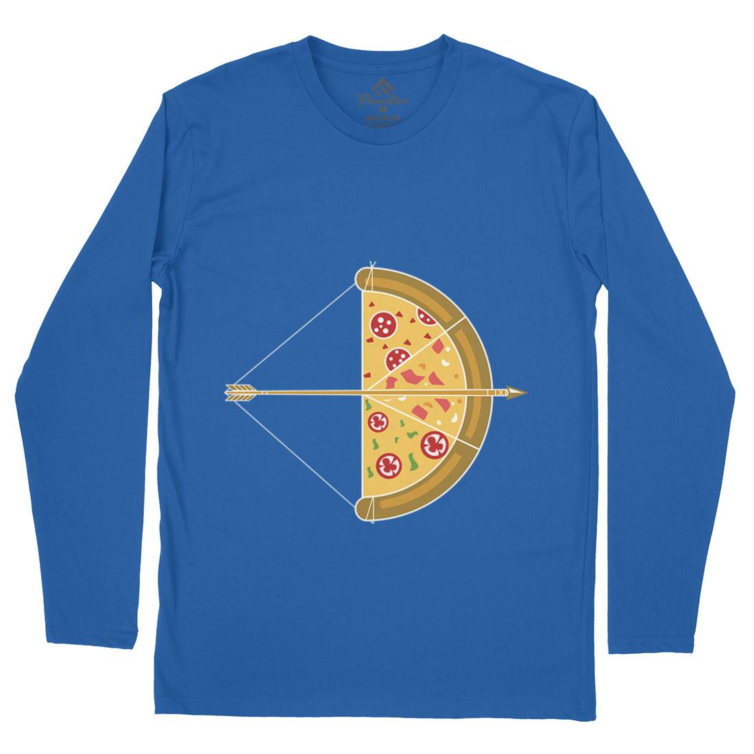 Arrow Pizza Mens Long Sleeve T-Shirt Food B003