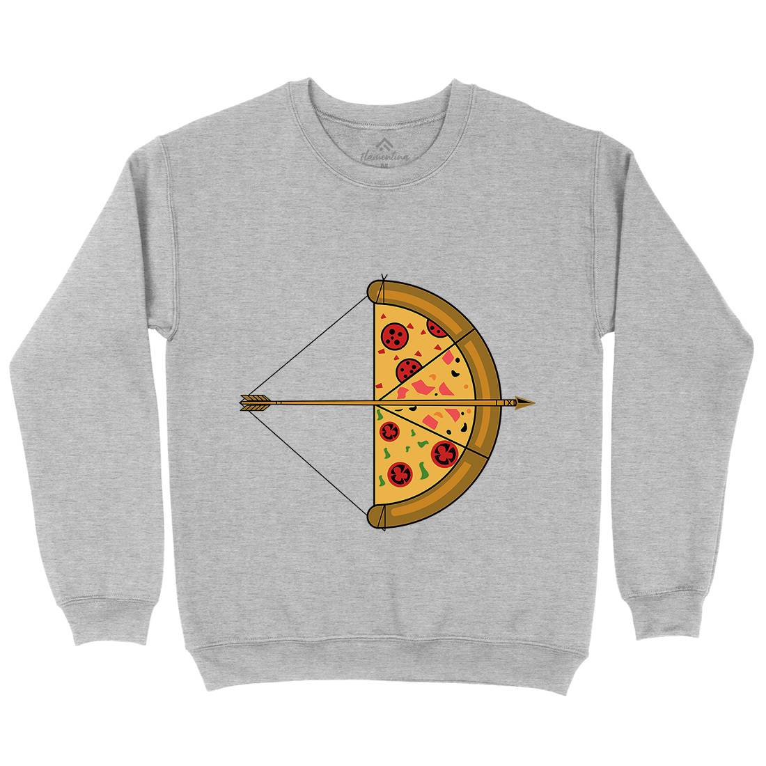 Arrow Pizza Mens Crew Neck Sweatshirt Food B003