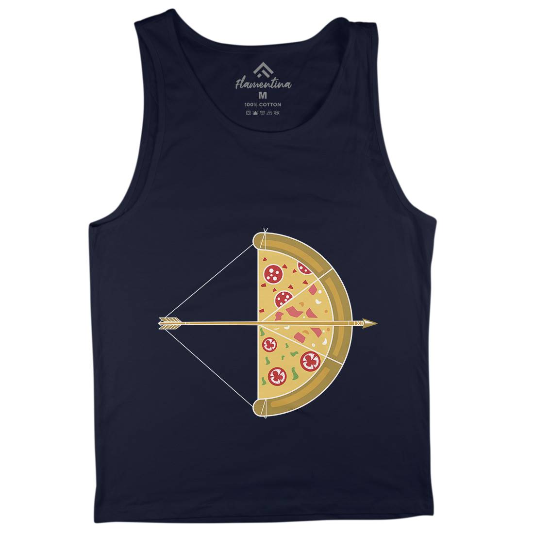Arrow Pizza Mens Tank Top Vest Food B003