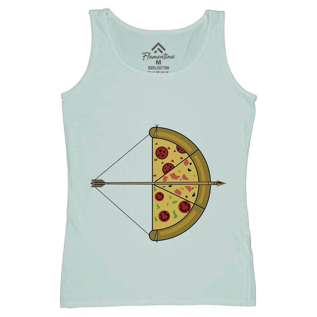 Arrow Pizza Womens Organic Tank Top Vest Food B003