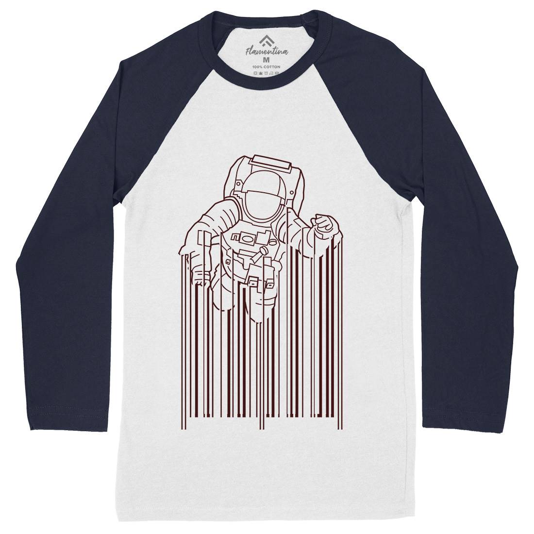 Astrocode Mens Long Sleeve Baseball T-Shirt Space B004