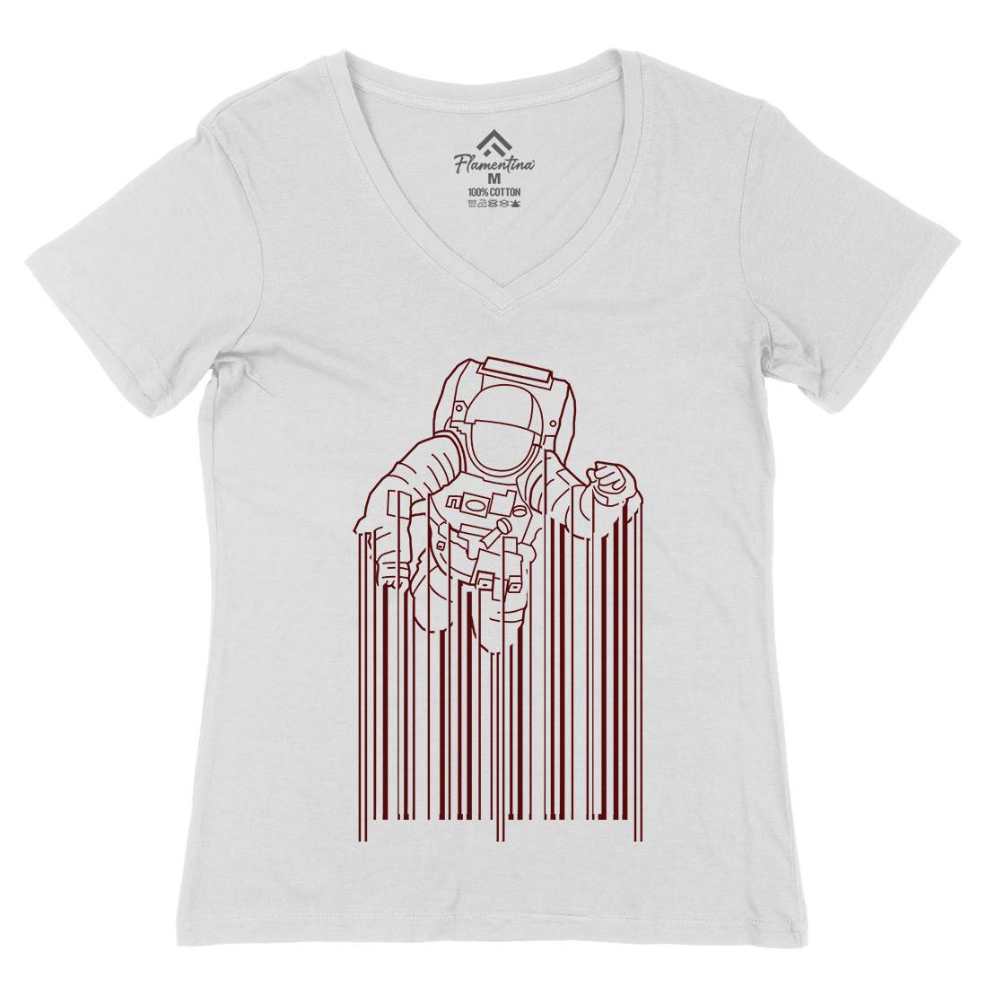 Astrocode Womens Organic V-Neck T-Shirt Space B004