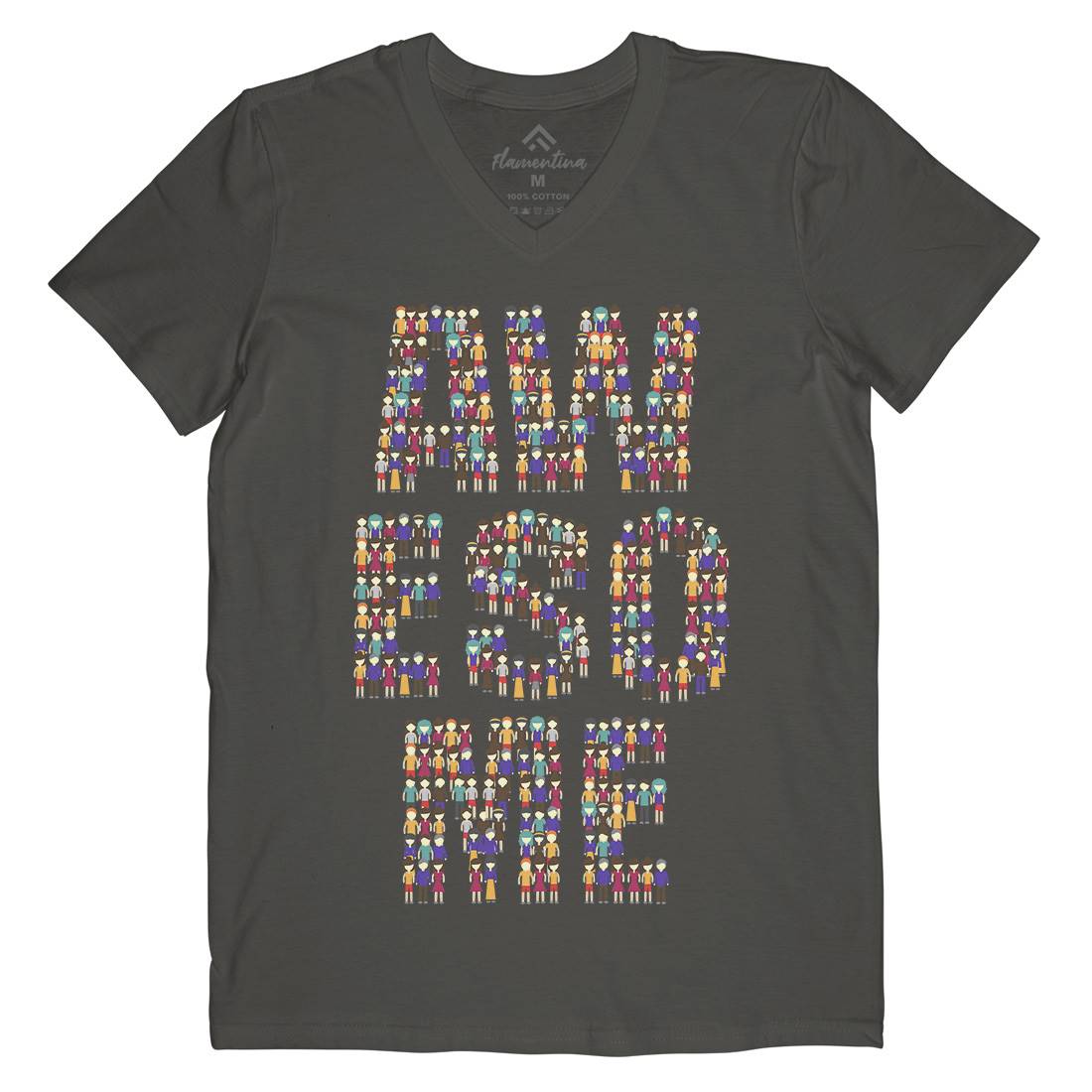 Awesome Mens V-Neck T-Shirt Retro B005