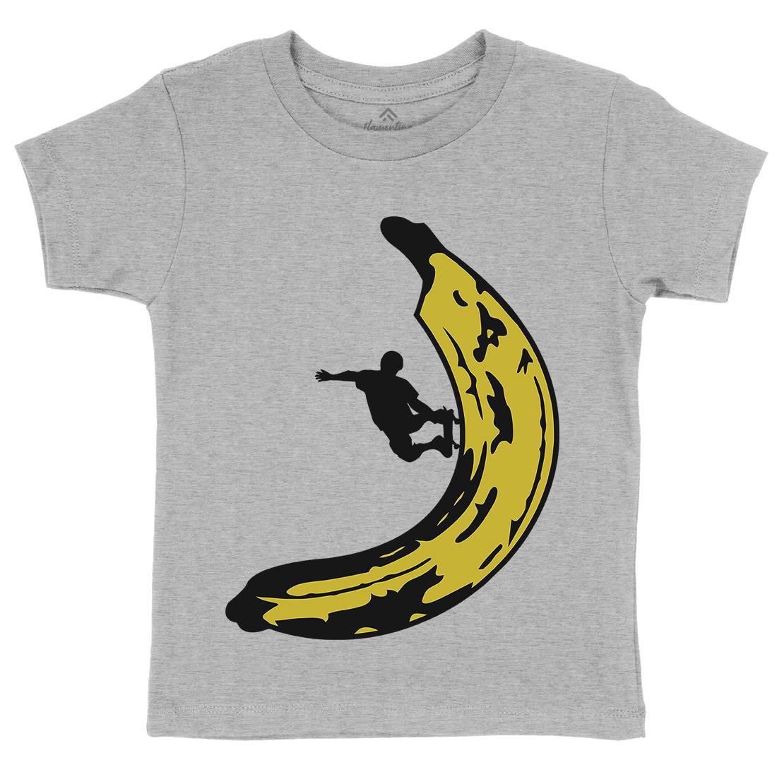 Banana Skateboard Kids Crew Neck T-Shirt Skate B006