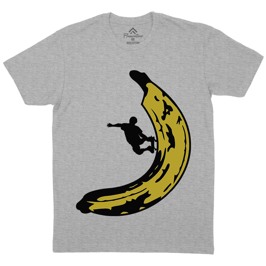 Banana Skateboard Mens Crew Neck T-Shirt Skate B006