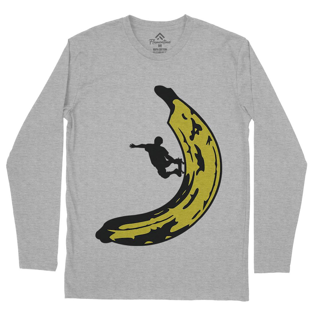 Banana Skateboard Mens Long Sleeve T-Shirt Skate B006