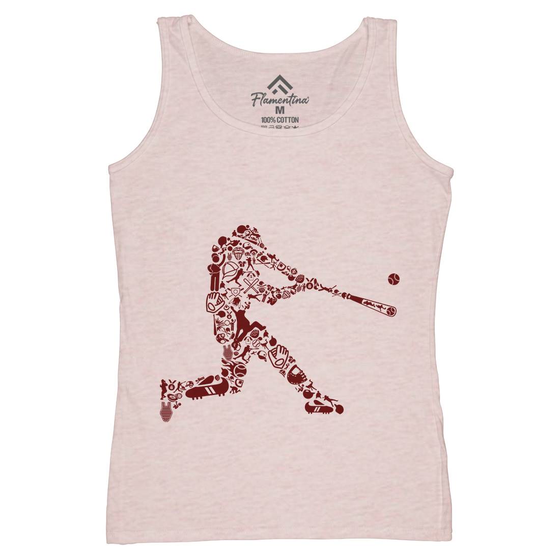 Baseball Player Womens Organic Tank Top Vest Sport B007