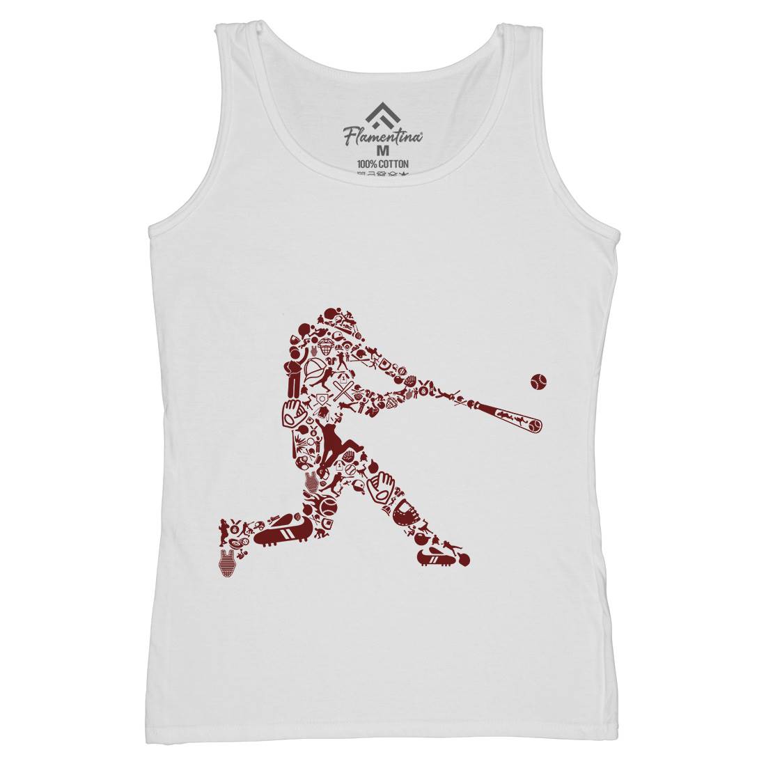 Baseball Player Womens Organic Tank Top Vest Sport B007