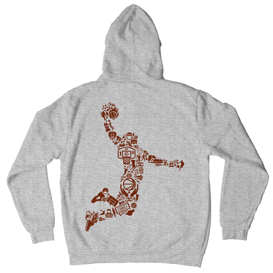 Basketball Player Mens Hoodie With Pocket Sport B008