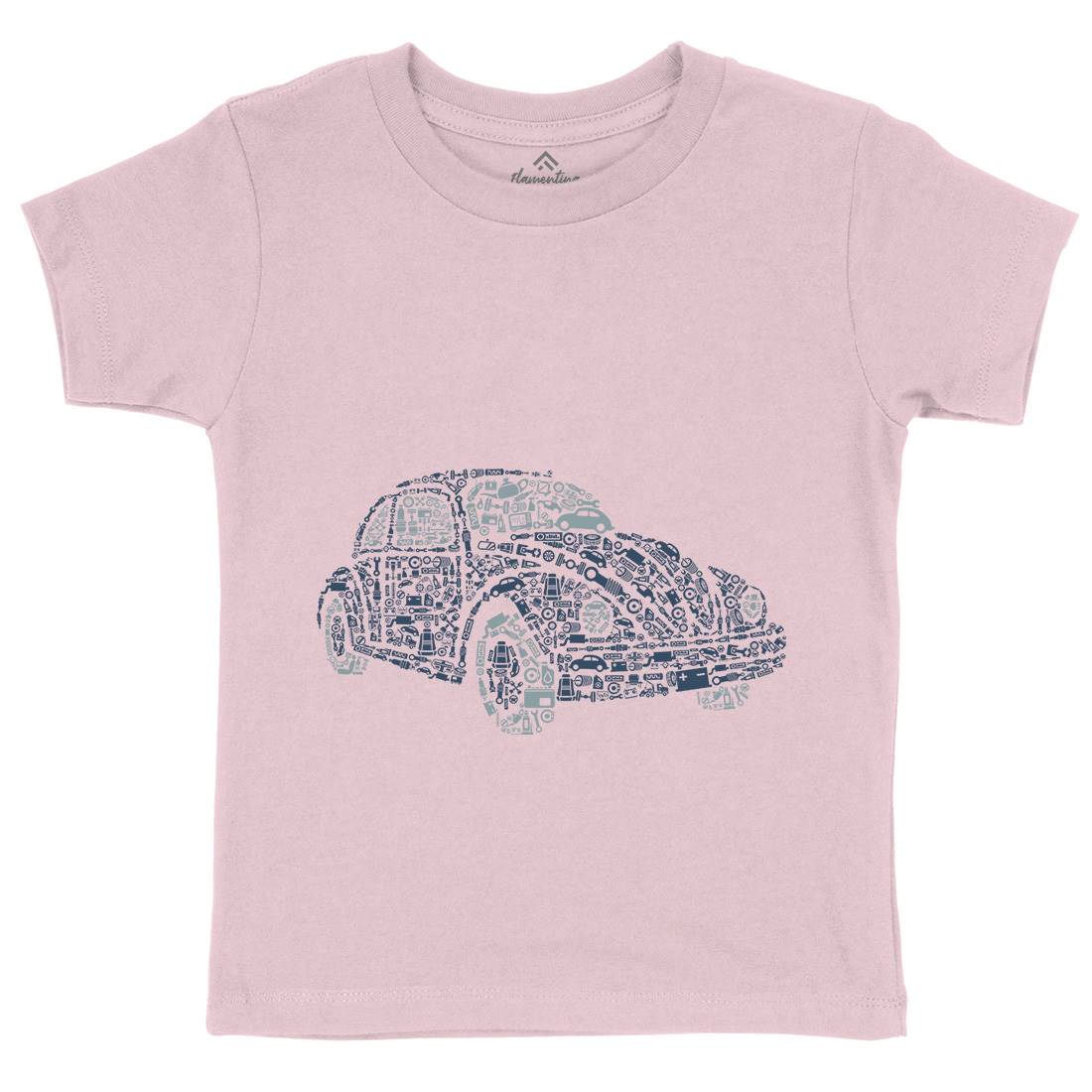 Beetle Kids Crew Neck T-Shirt Cars B009