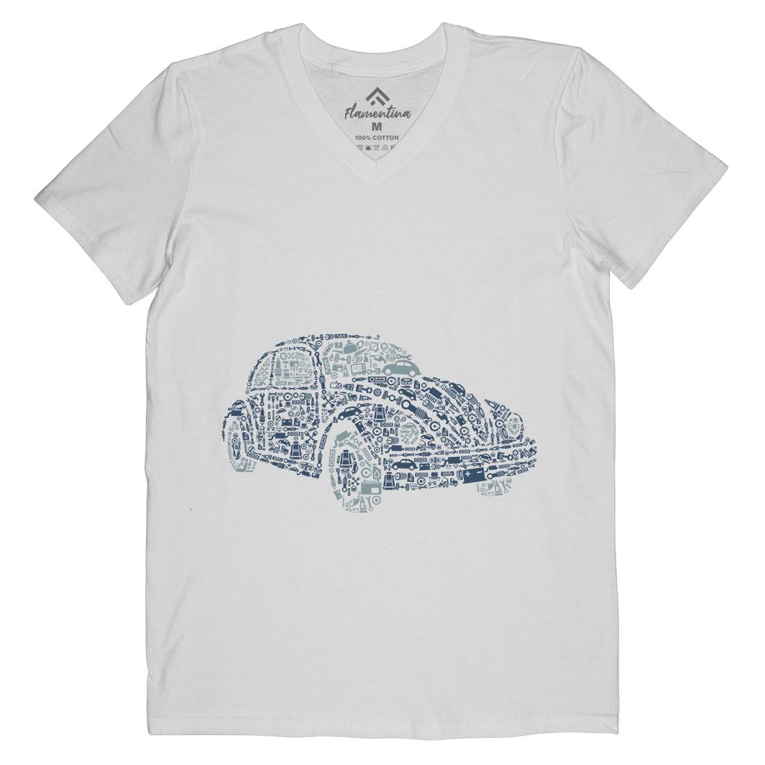 Beetle Mens V-Neck T-Shirt Cars B009