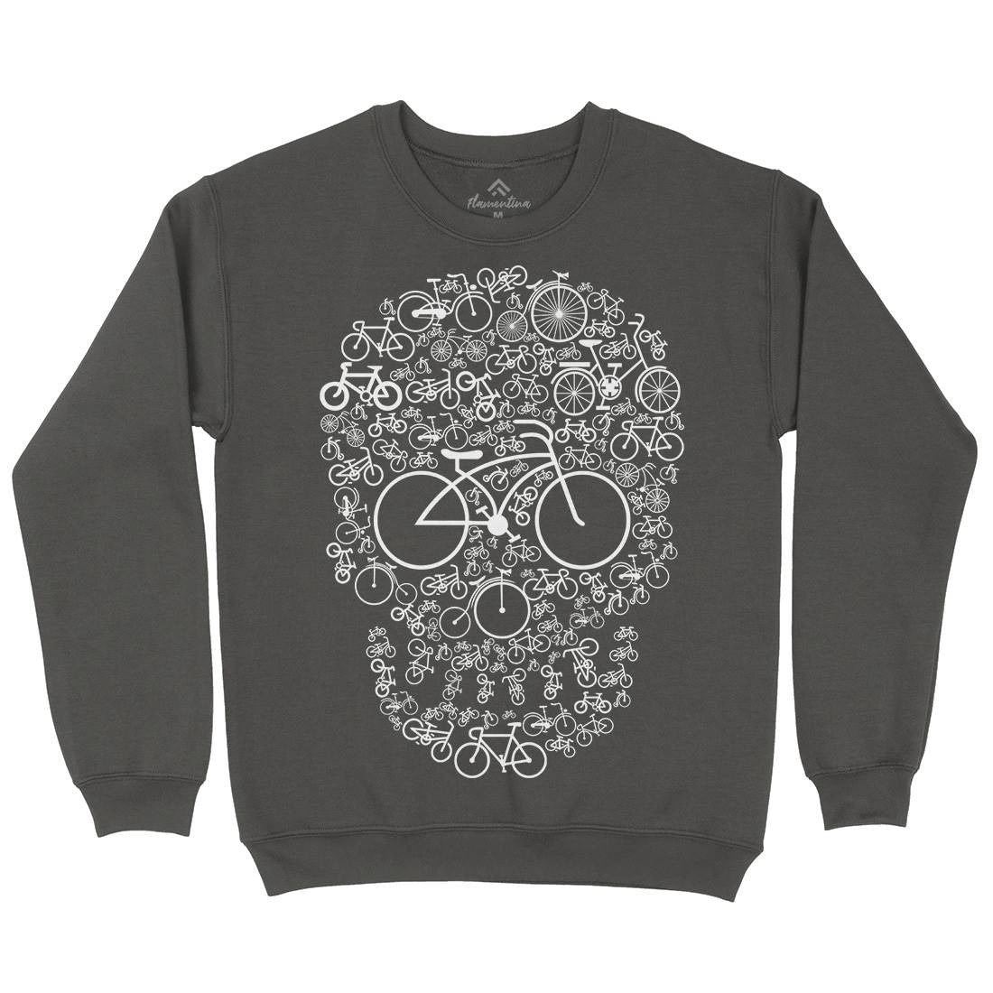 Bicycle Skull Kids Crew Neck Sweatshirt Bikes B010