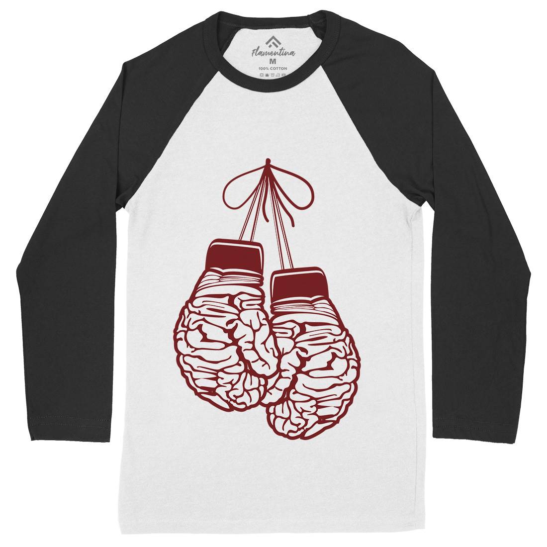 Brain Gloves Mens Long Sleeve Baseball T-Shirt Sport B012