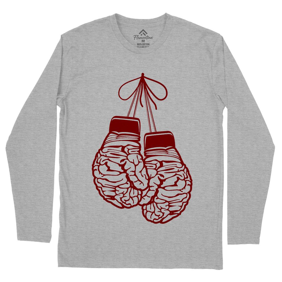 Brain Gloves Mens Long Sleeve T-Shirt Sport B012