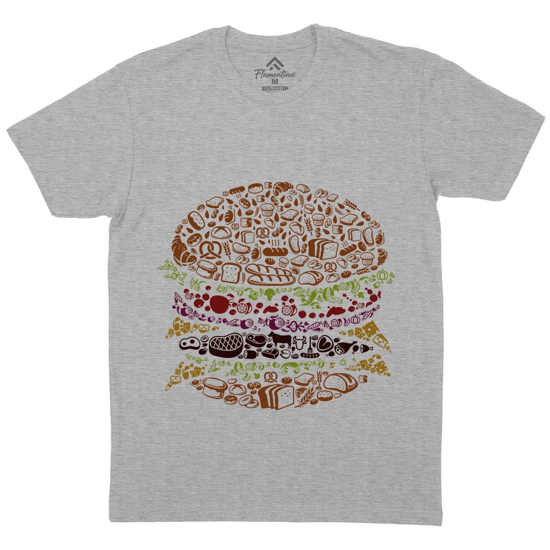 Burger Mens Crew Neck T-Shirt Food B014