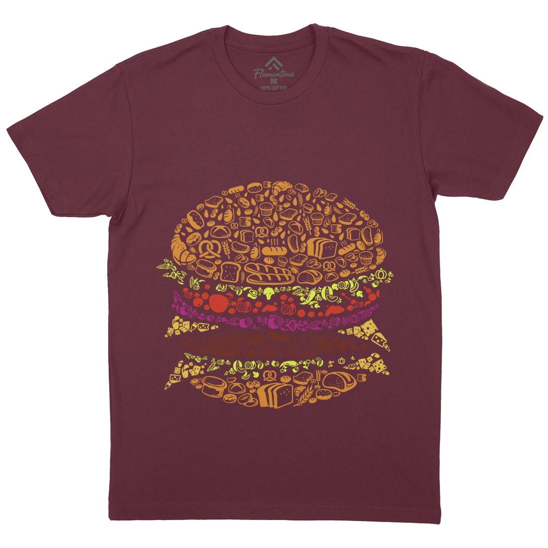 Burger Mens Crew Neck T-Shirt Food B014