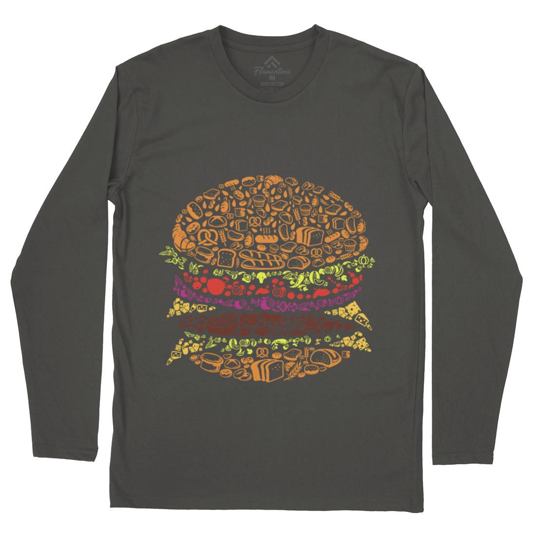 Burger Mens Long Sleeve T-Shirt Food B014