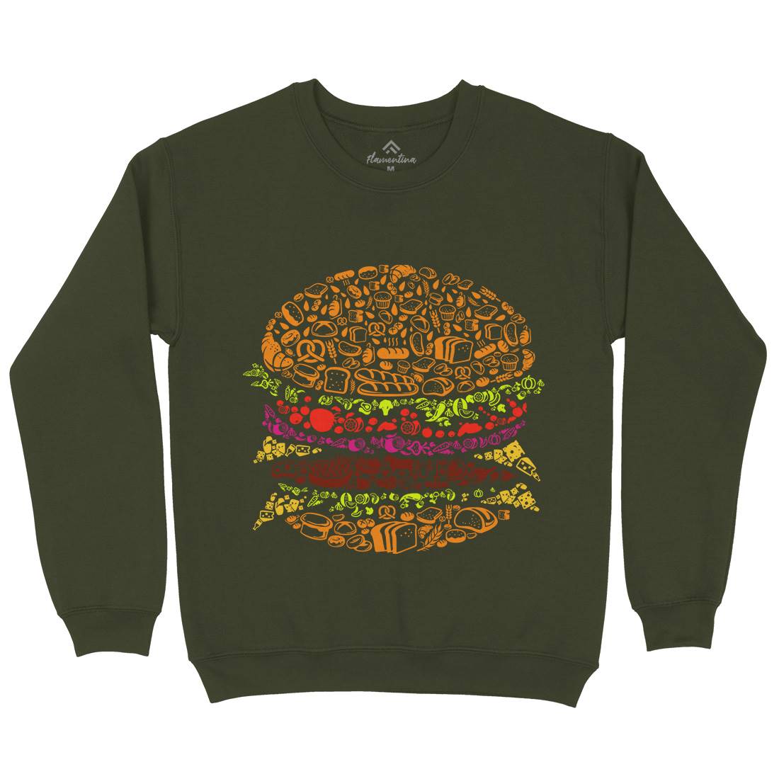 Burger Mens Crew Neck Sweatshirt Food B014