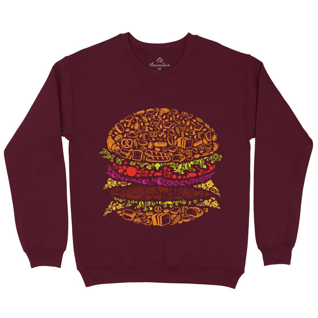 Burger Kids Crew Neck Sweatshirt Food B014