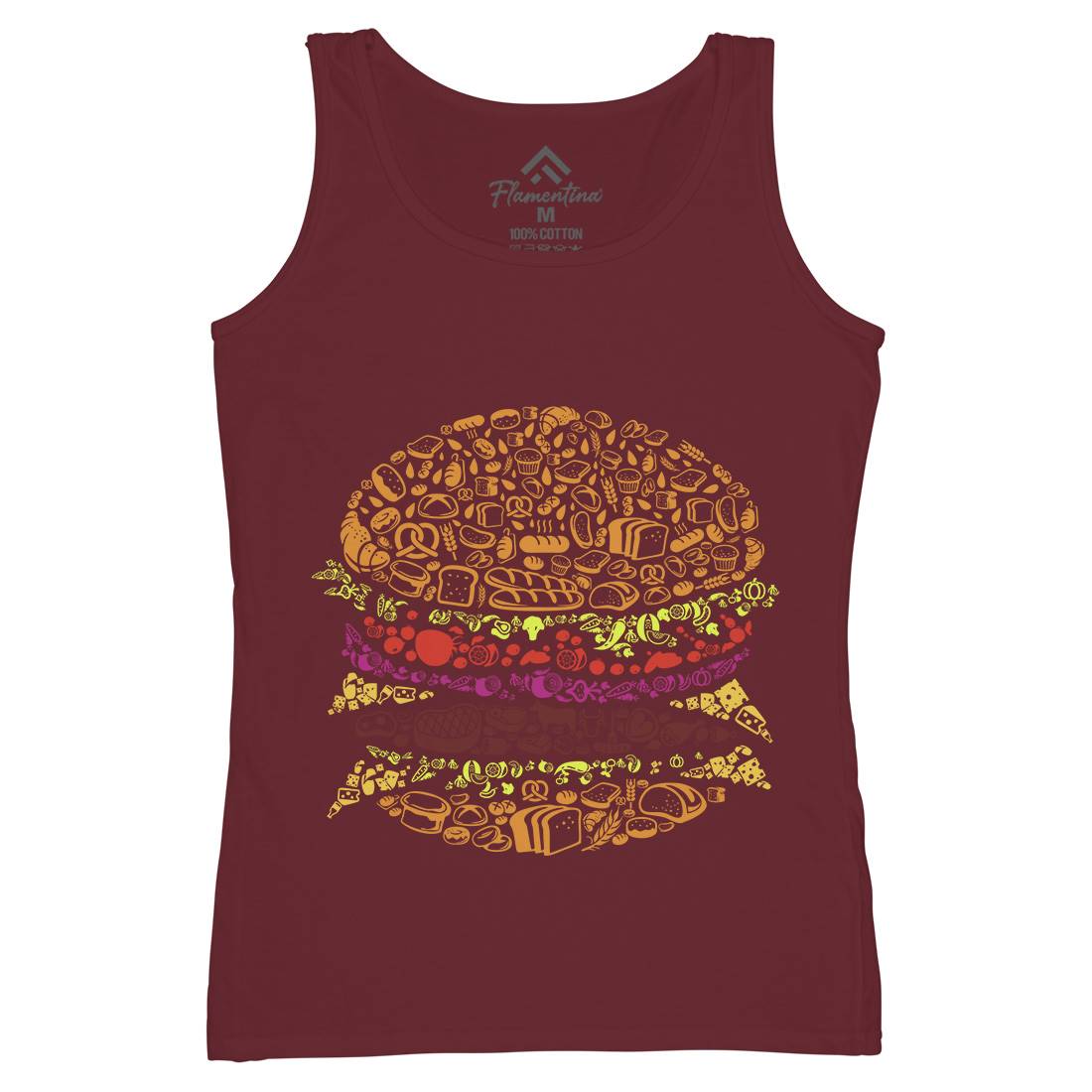 Burger Womens Organic Tank Top Vest Food B014