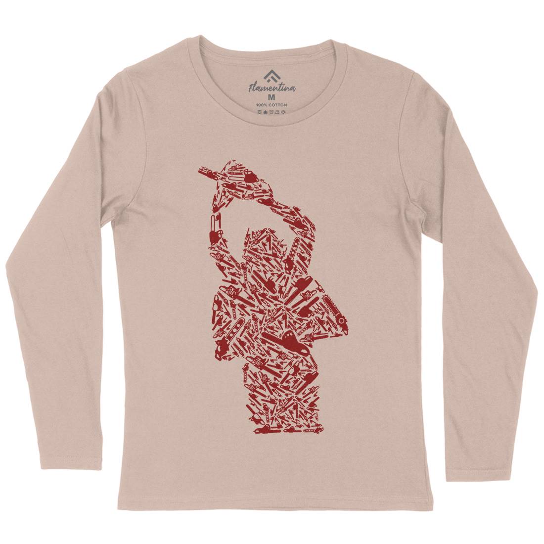 Chainsaw Womens Long Sleeve T-Shirt Horror B015