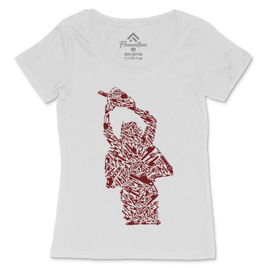 Chainsaw Womens Scoop Neck T-Shirt Horror B015