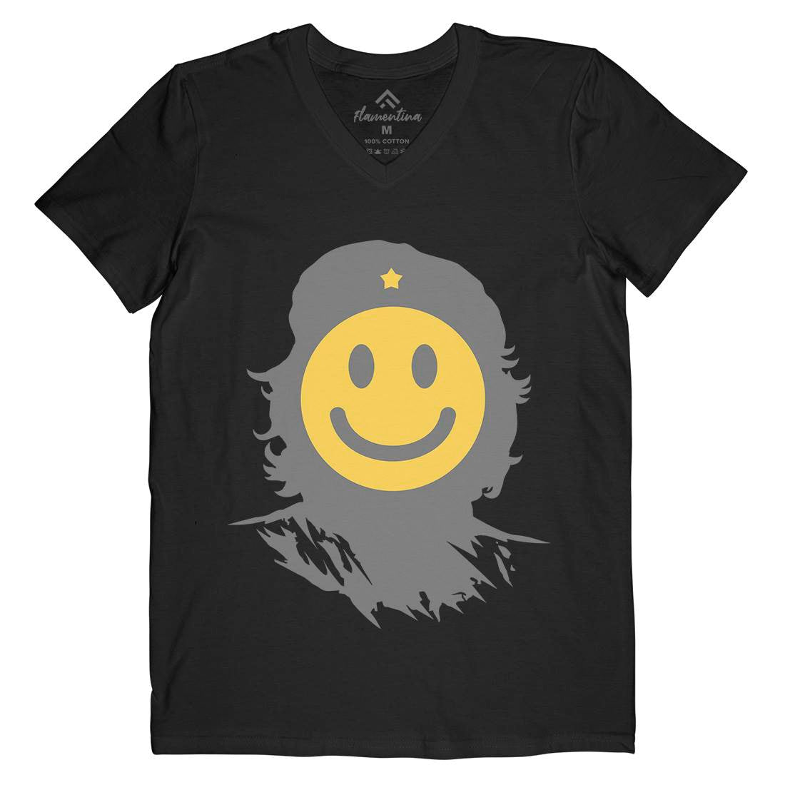 Smile Mens V-Neck T-Shirt Retro B016
