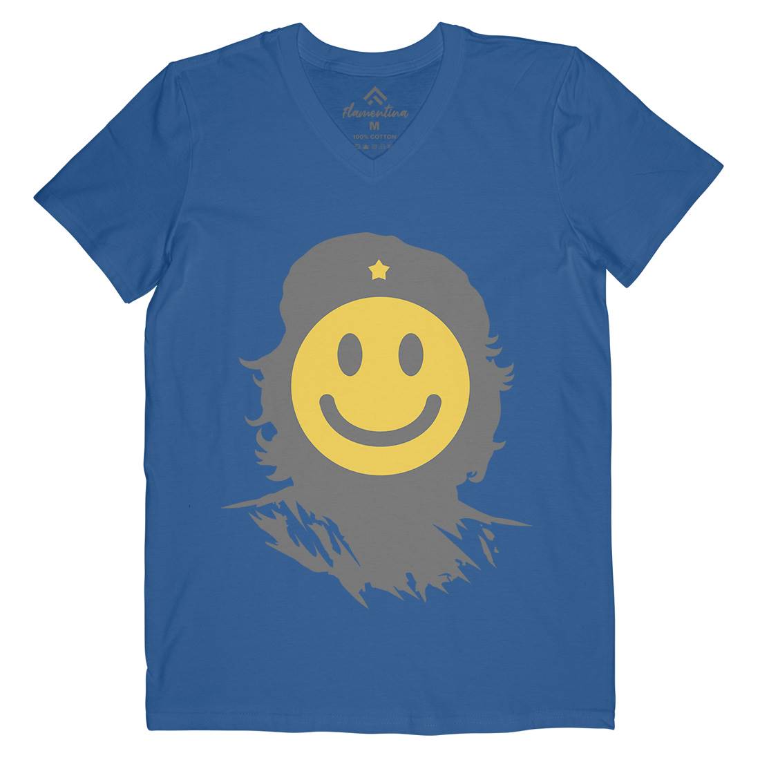 Smile Mens V-Neck T-Shirt Retro B016