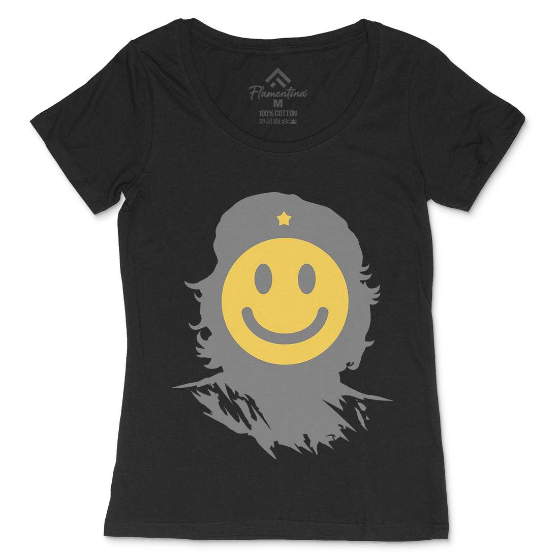 Smile Womens Scoop Neck T-Shirt Retro B016