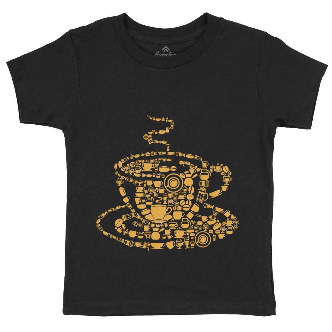 Coffee Kids Organic Crew Neck T-Shirt Drinks B017