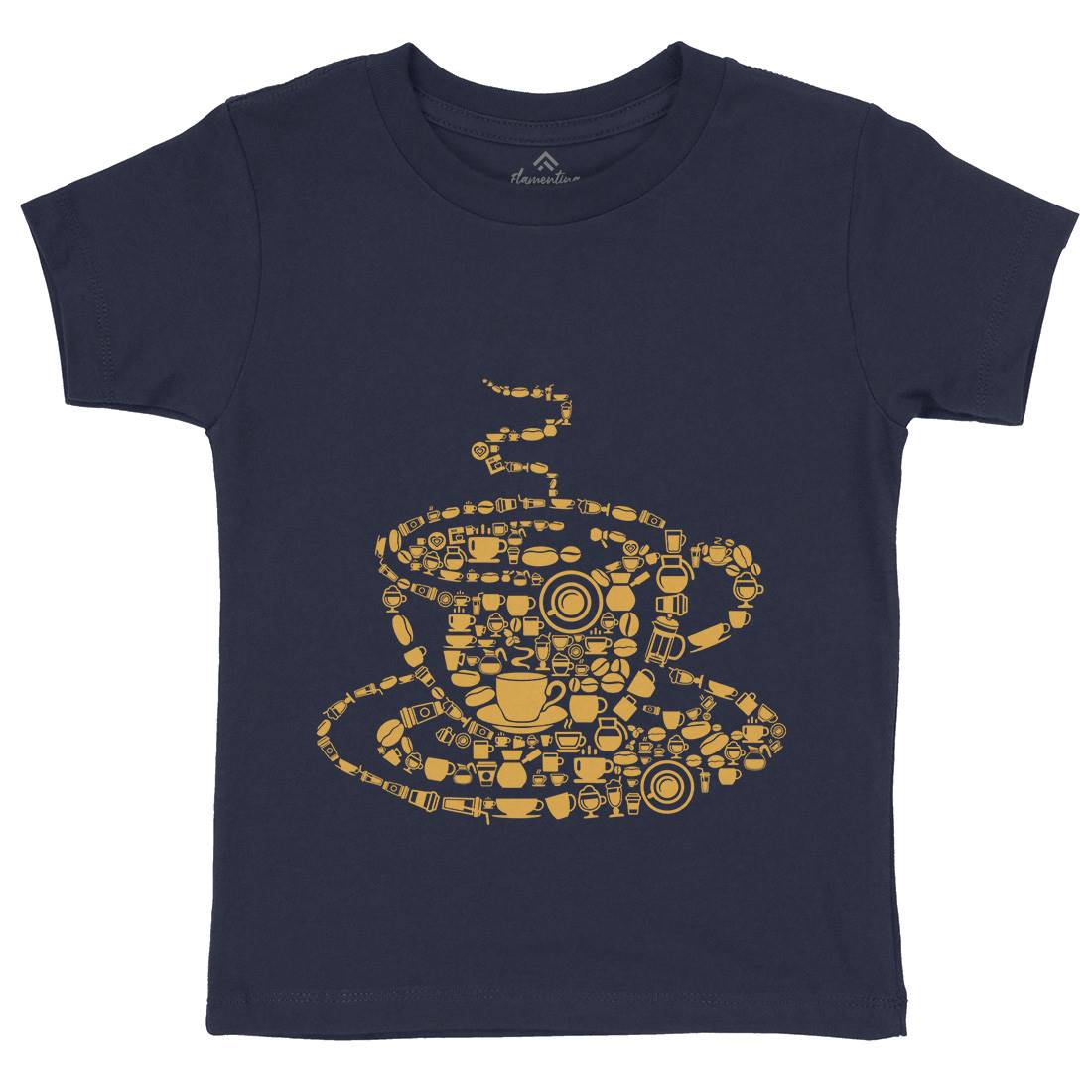Coffee Kids Crew Neck T-Shirt Drinks B017