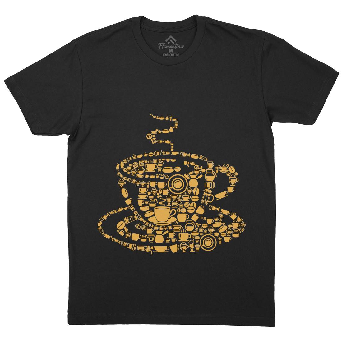 Coffee Mens Crew Neck T-Shirt Drinks B017