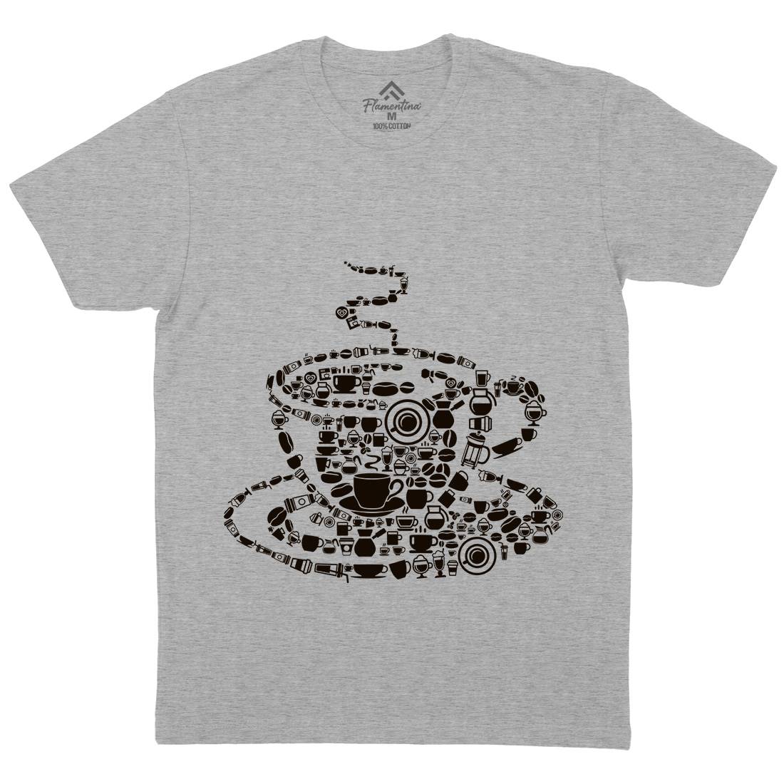Coffee Mens Crew Neck T-Shirt Drinks B017