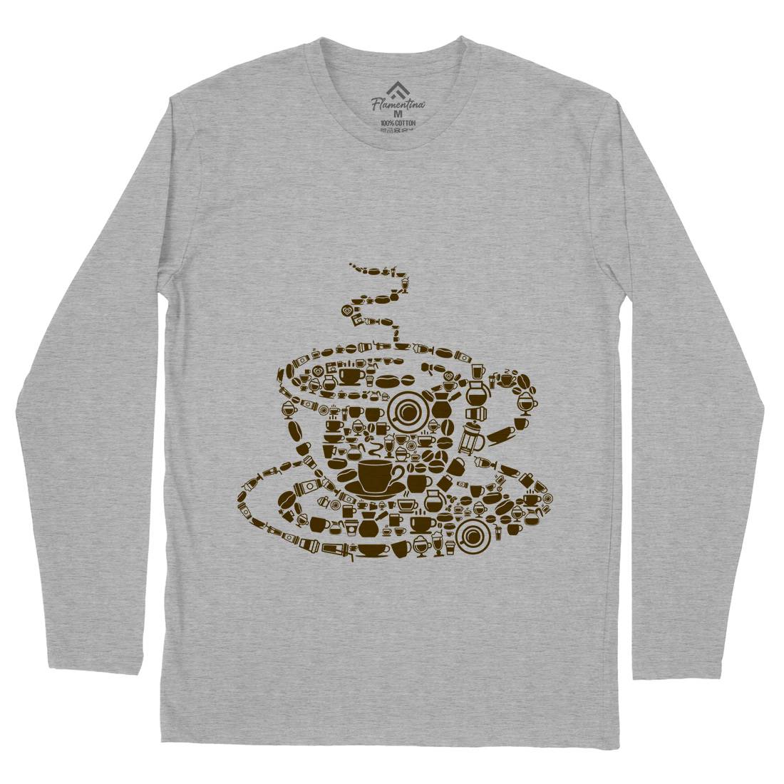 Coffee Mens Long Sleeve T-Shirt Drinks B017