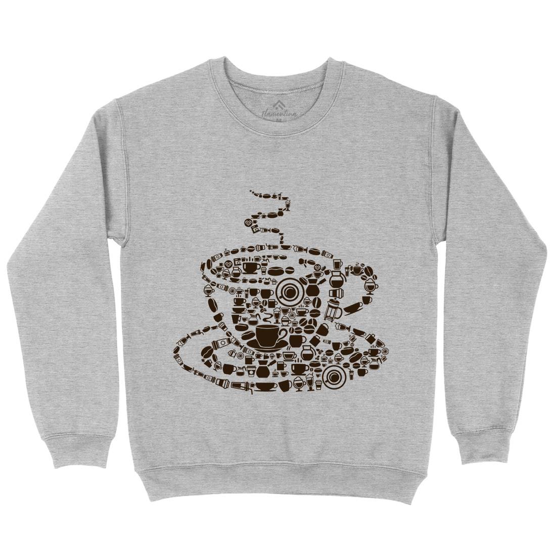 Coffee Mens Crew Neck Sweatshirt Drinks B017