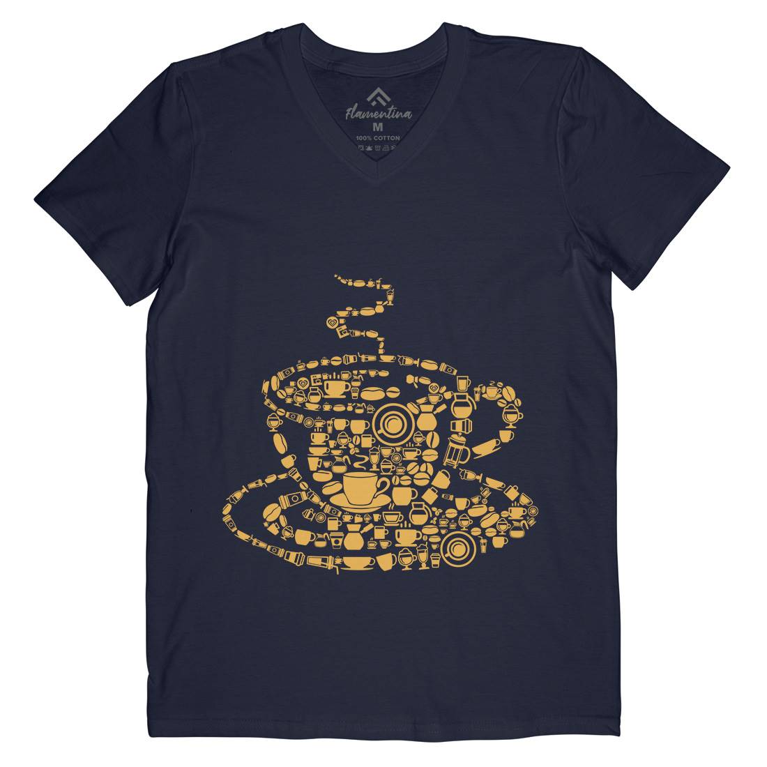 Coffee Mens V-Neck T-Shirt Drinks B017