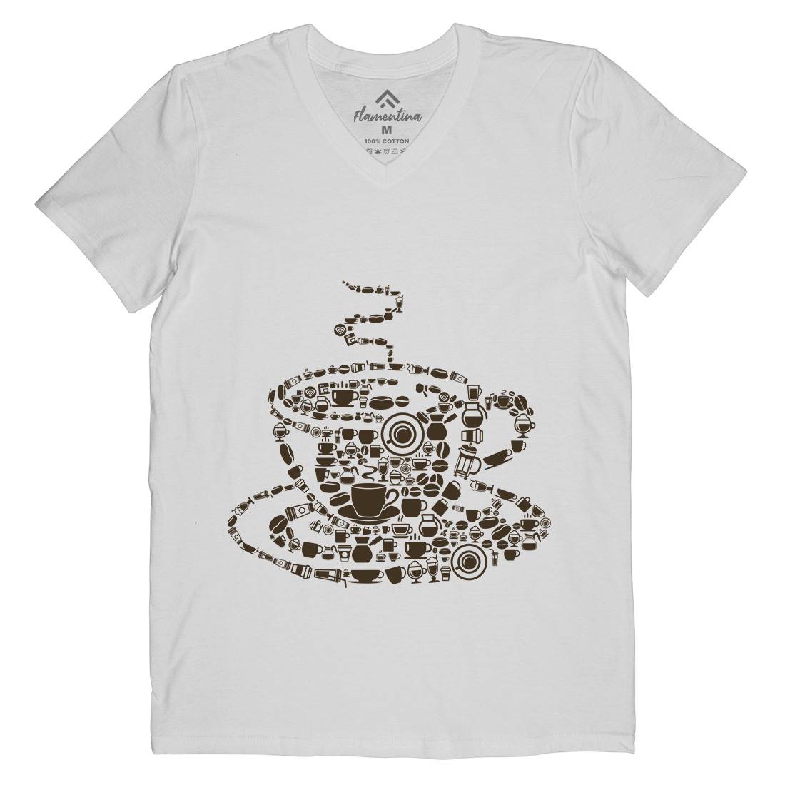 Coffee Mens V-Neck T-Shirt Drinks B017