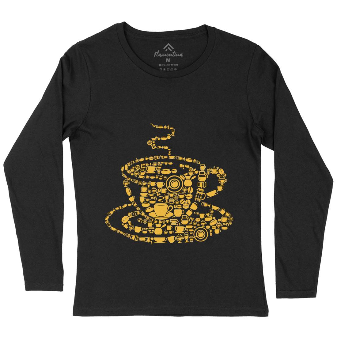 Coffee Womens Long Sleeve T-Shirt Drinks B017